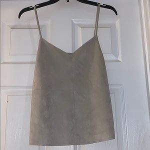 Naked Zebra Suede Tank Top Small